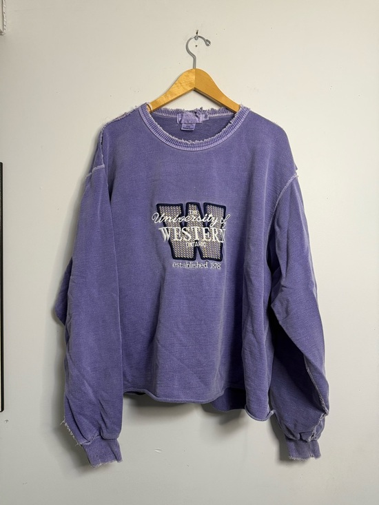 Campus Crew Tops - University of Western Purple Crewneck Sweatshirt